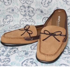 What's What by Aerosoles Size 10 Slip On‎ Mule Loafers Tan Leather